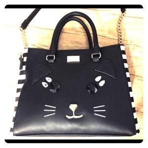Betsey Johnson Black Cat Handbag/Purse